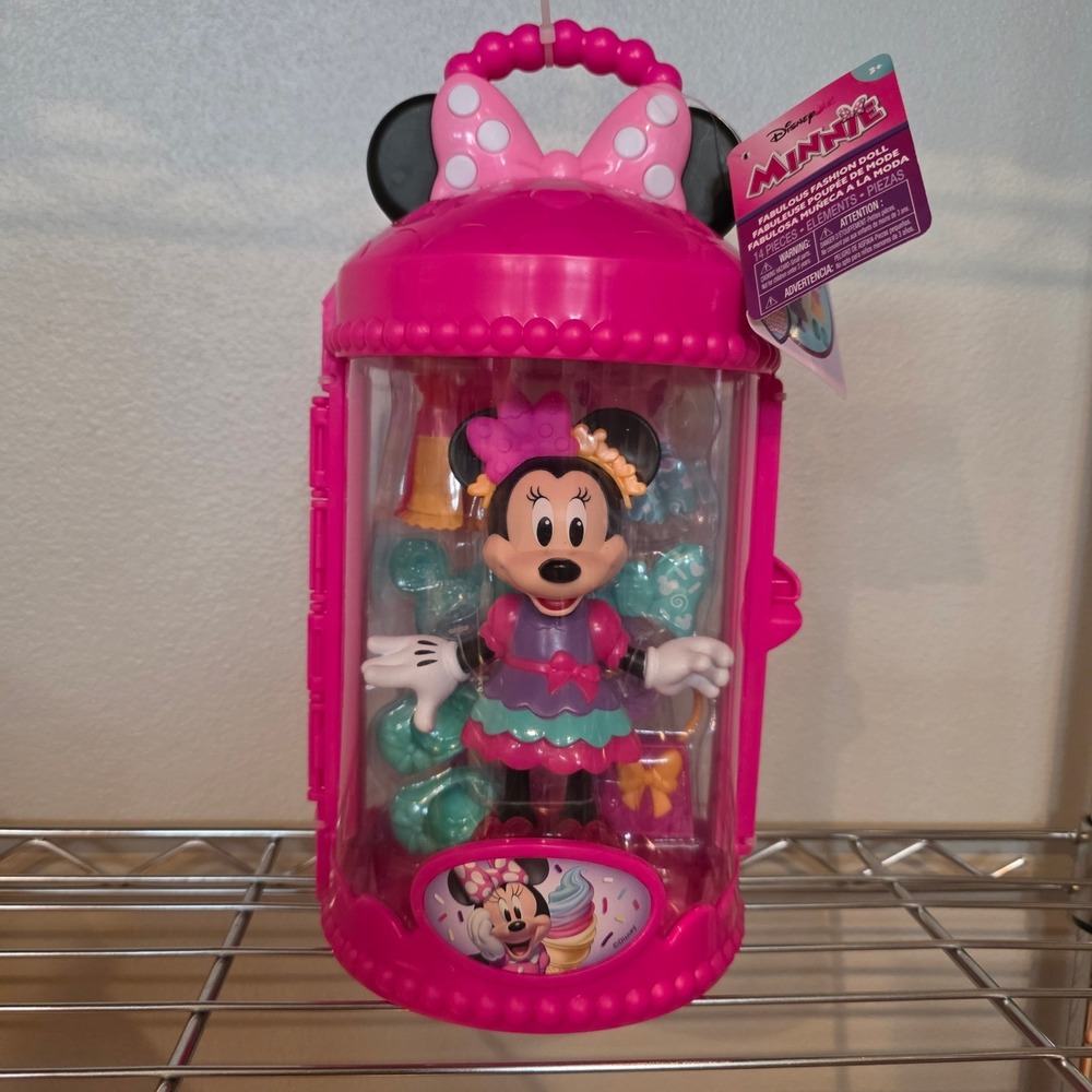 Disney Junior Minnie Mouse Fabulous Fashion Doll pink girls toy NEW